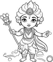 señor shree Krishna imagen vector