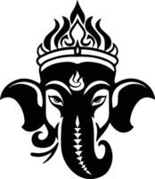 silueta señor shree ganesh imagen vector