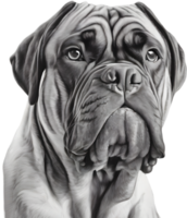 bullmastiff chien avec expressif yeux regards avant. ai-généré. png