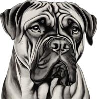 Bullmastiff dog with expressive eyes looks forward. AI-Generated. png