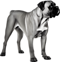 Bullmastiff dog with expressive eyes looks forward. AI-Generated. png