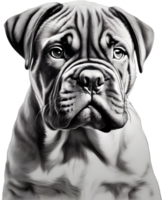 bullmastiff chien avec expressif yeux regards avant. ai-généré. png