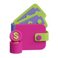 3d carteira o negócio ícone png