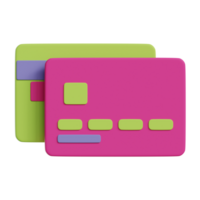 3d credit card business icon png