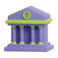 3d bank business icon png