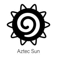 Trendy Aztec Sun vector