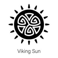 Trendy Viking Sun vector