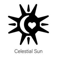 Trendy Celestial Sun vector