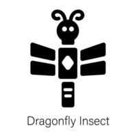 Trendy Dragonfly Insect vector