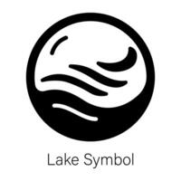 Trendy Lake Symbol vector