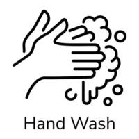 Trendy Hand Wash vector