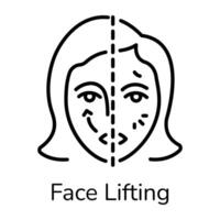Trendy Face Lifting vector