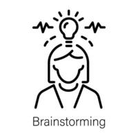 Trendy Brainstorming Concepts vector