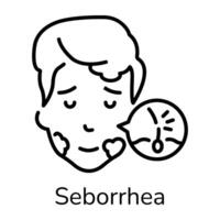 Trendy Seborrhea Concepts vector