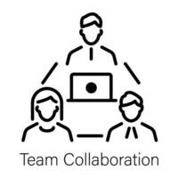 Trendy Team Collaboration vector