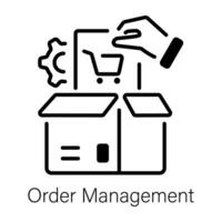 Trendy Order Management vector