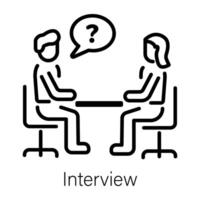 Trendy Interview Concepts vector