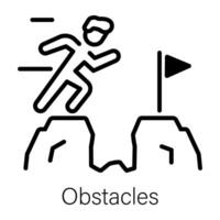 Trendy Obstacles Concepts vector