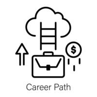 Trendy Career Path vector