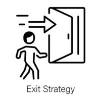 Trendy Exit Strategy vector