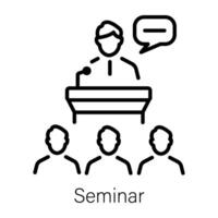 Trendy Seminar Concepts vector