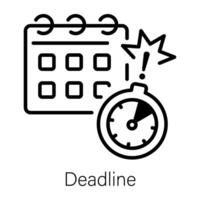 Trendy Deadline Concepts vector