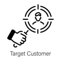 Trendy Target Customer vector