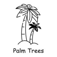 Trendy Palm Trees vector