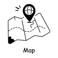Trendy Map Concepts vector