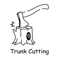 Trendy Trunk Cutting vector
