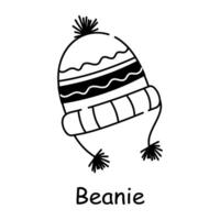 Trendy Beanie Concepts vector