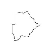 Botswana map icon vector