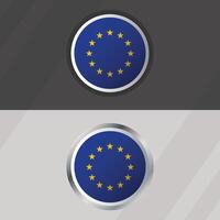 europeo Unión redondo bandera modelo vector