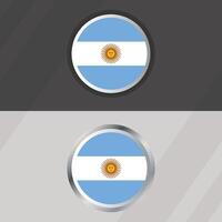 argentina redondo bandera modelo vector