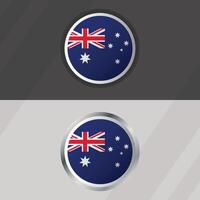 Australia redondo bandera modelo vector