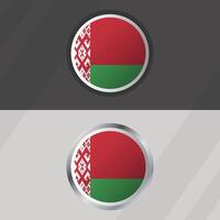Belarus Round Flag Template vector