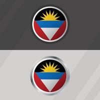 Antigua and Barbuda Round Flag Template vector
