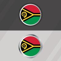 Vanuatu Round Flag Template vector