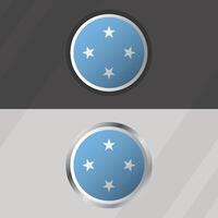 Micronesia Round Flag Template vector