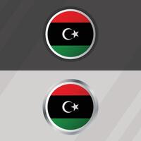 Libya Round Flag Template vector