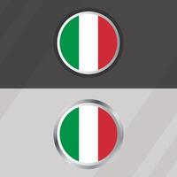 Italy Round Flag Template vector