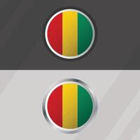 Guinea Round Flag Template vector