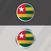 Togo Round Flag Template vector