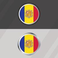 Andorra Round Flag Template vector