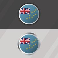 Tuvalu Round Flag Template vector