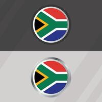 South Africa Round Flag Template vector