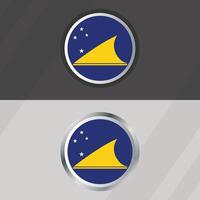 Tokelau Round Flag Template vector