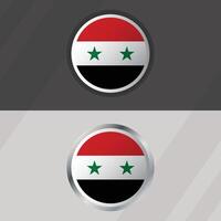 Syria Round Flag Template vector