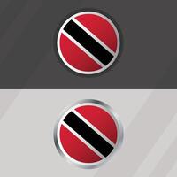 Trinidad and Tobago Round Flag Template vector