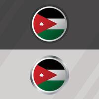 Jordan Round Flag Template vector